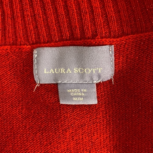 Laura Scott Medium Sparkly Red Top - Picture 8 of 10